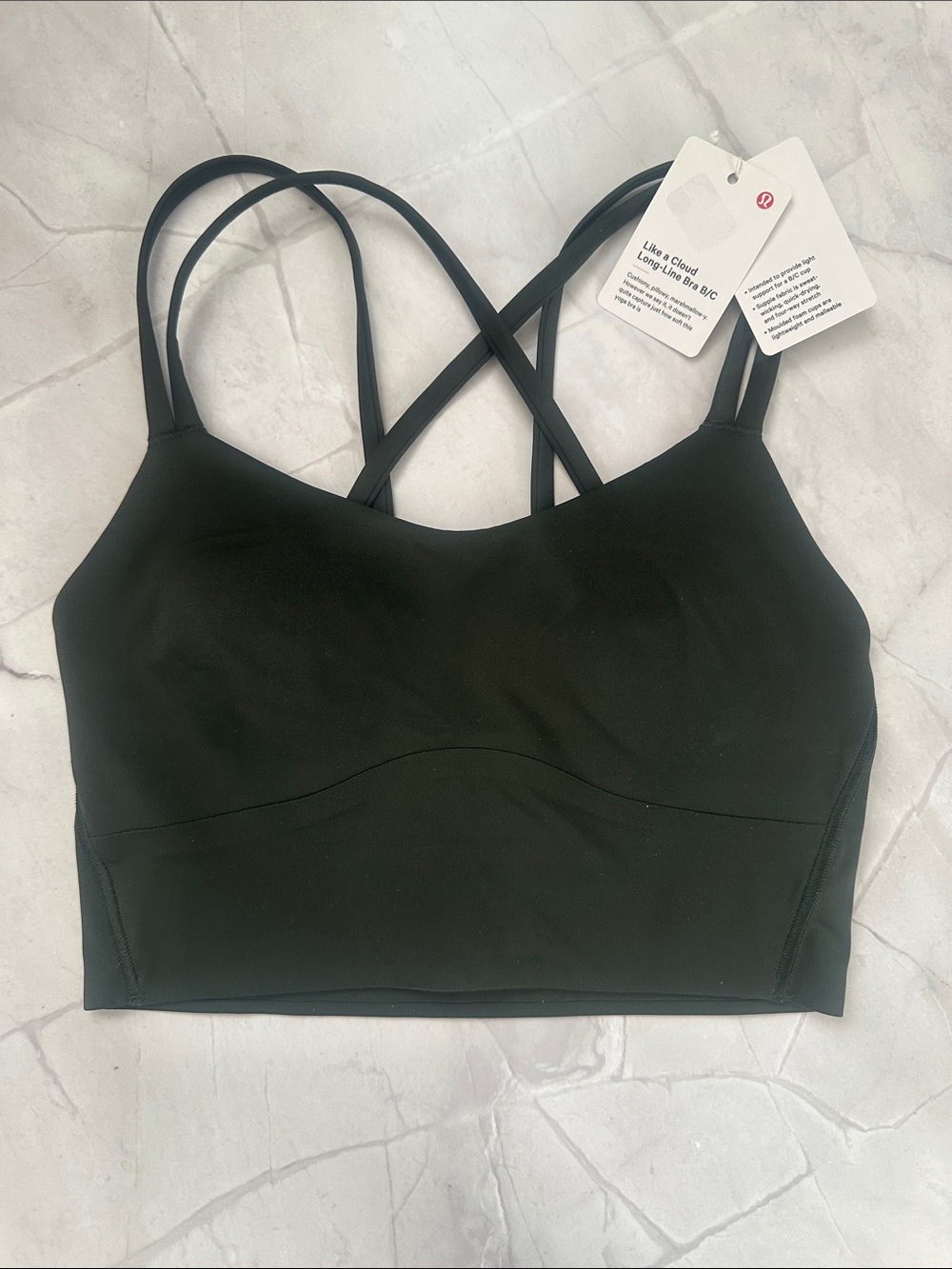 Lululemon Like a Cloud Long-Line Bra B/C cup- Rainforest Green